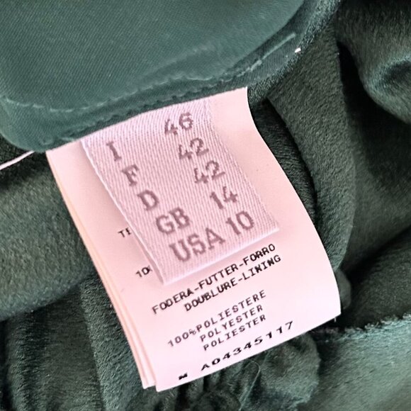 Alberta Ferretti Silk Green Long Sleeve Midi Dress - Picture 8 of 10